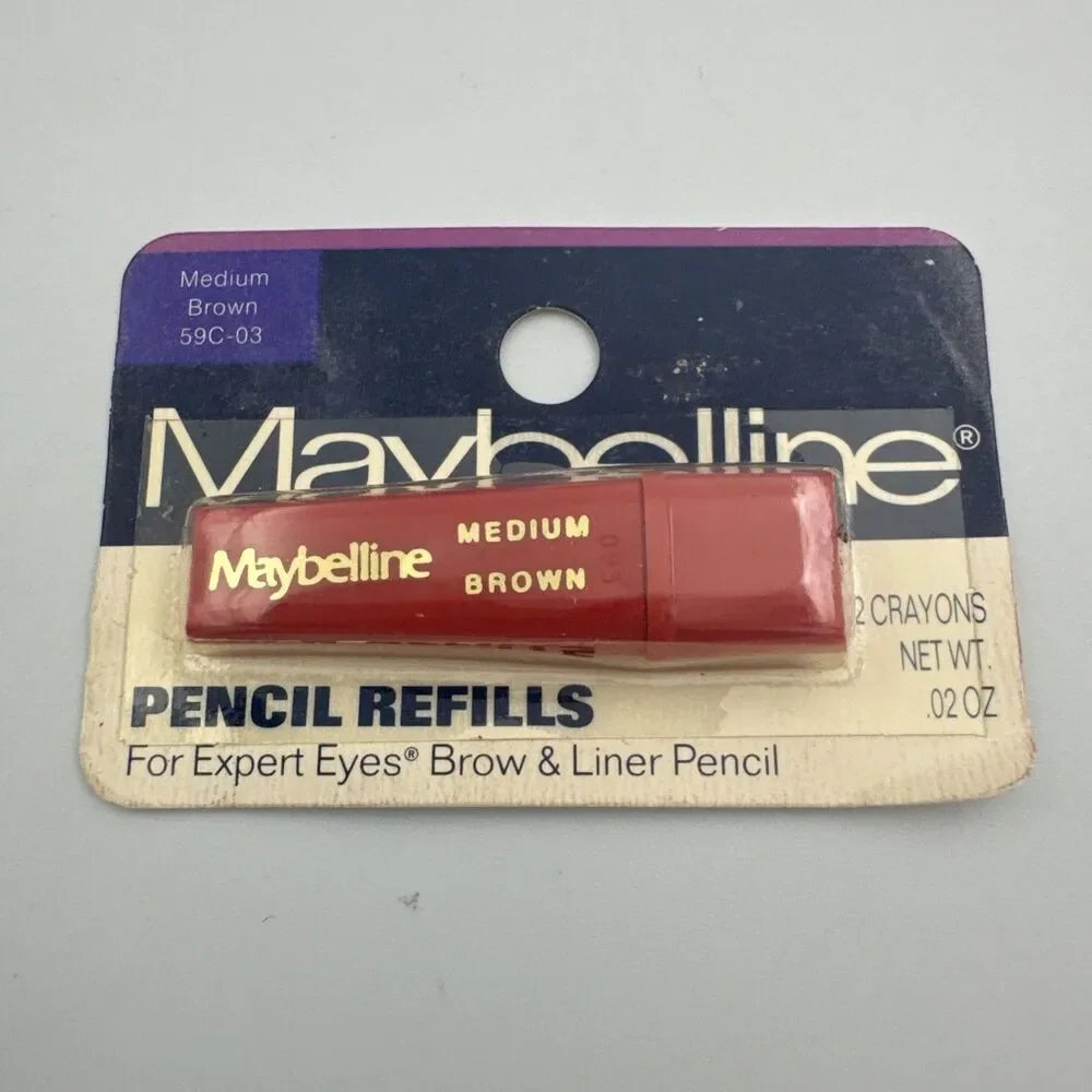 NOS Maybelline Pencil Refills Medium Brown 59C-03 Brow & Liner Pencil Vintage‎